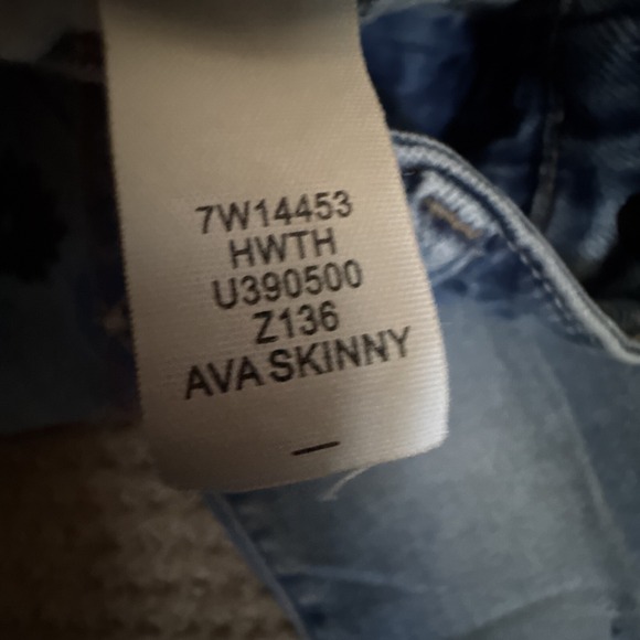 Lucky‎ Brand Embroidered Ava skinny ankle cheville jeans blue denim size 0 / 25 - Picture 11 of 16